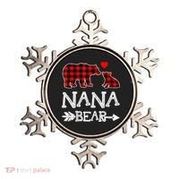 Nana Bear Gift Red Buffalo Plaid Grandma Bear Pajama Funny Gift Ornament thumb 0