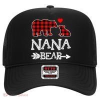 Nana Bear Gift Red Buffalo Plaid Grandma Bear Pajama Funny Gift Hat thumb 0