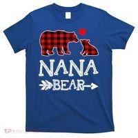 Nana Bear Gift Red Buffalo Plaid Grandma Bear Pajama Funny Gift T-Shirt thumb 0