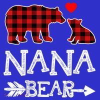 Nana Bear Gift Red Buffalo Plaid Grandma Bear Pajama Funny Gift Coaster thumb 2