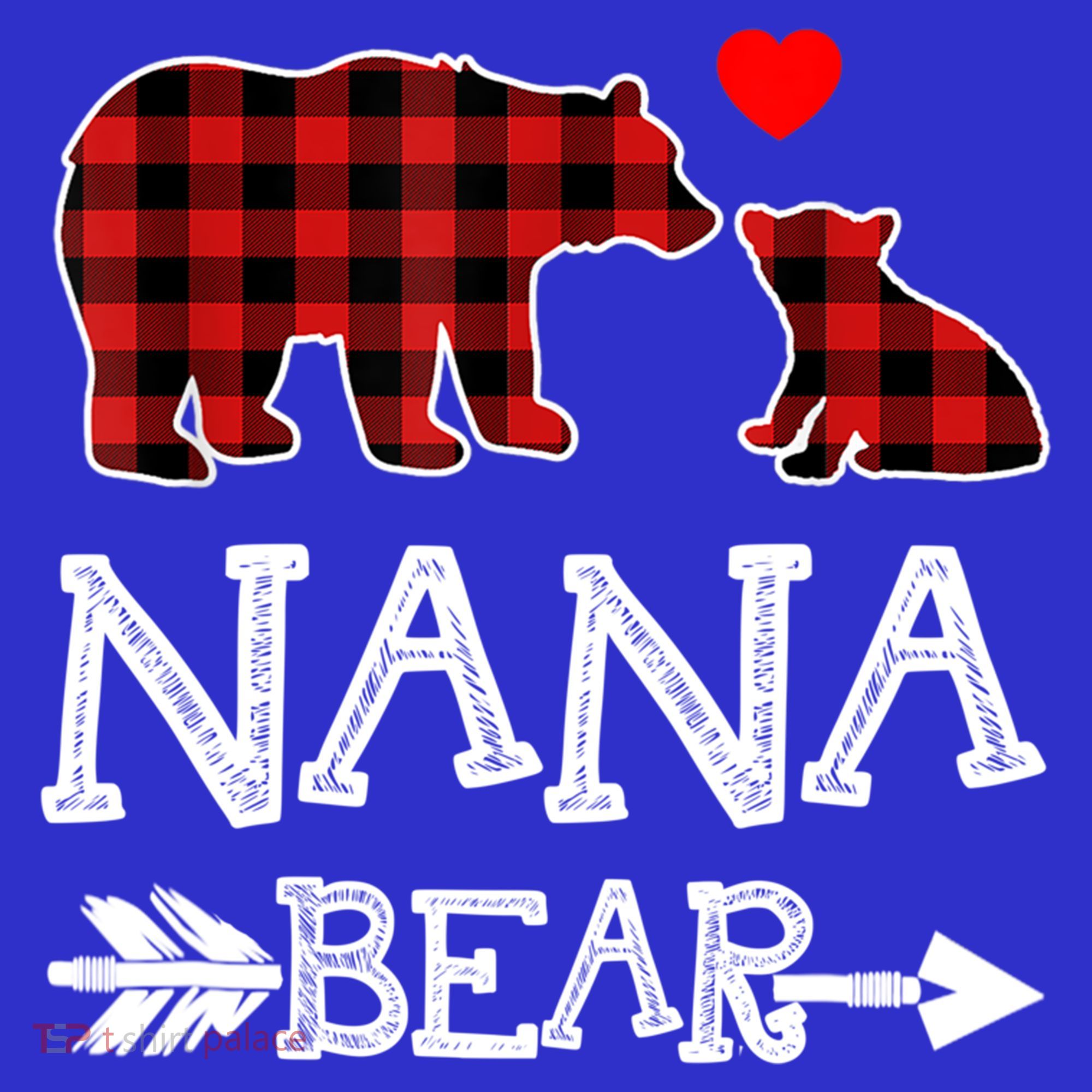 Nana Bear Gift Red Buffalo Plaid Grandma Bear Pajama Funny Gift Coaster