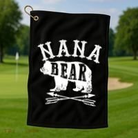 Nana Bear Grandmother Mothers Day Gift Golf Towel thumb 1