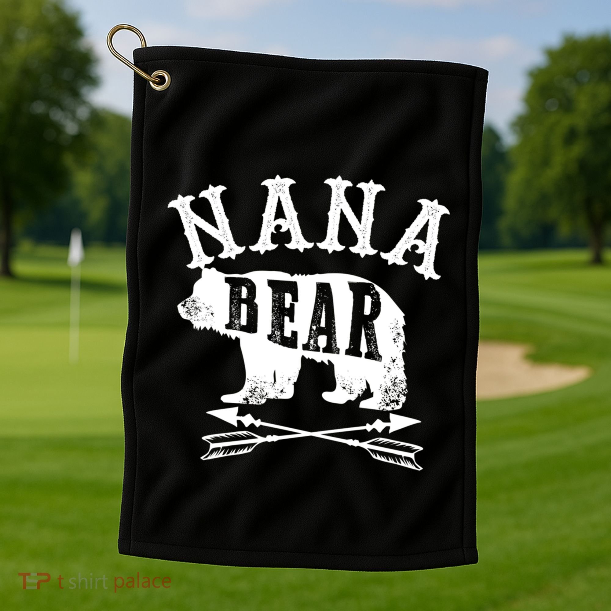 Nana Bear Grandmother Mothers Day Gift Golf Towel