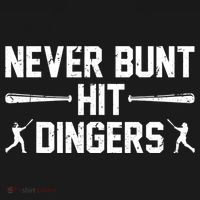 Never Bunt Hit Dingers Cool Gift Funny Baseball Cute Gift Bucket Hat thumb 4