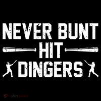 Never Bunt Hit Dingers Cool Gift Funny Baseball Cute Gift Women's Hoodie thumb 2