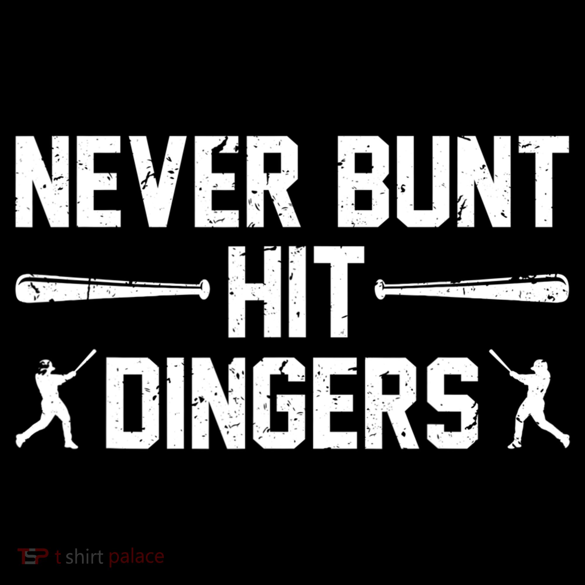 Never Bunt Hit Dingers Cool Gift Funny Baseball Cute Gift Women's Hoodie