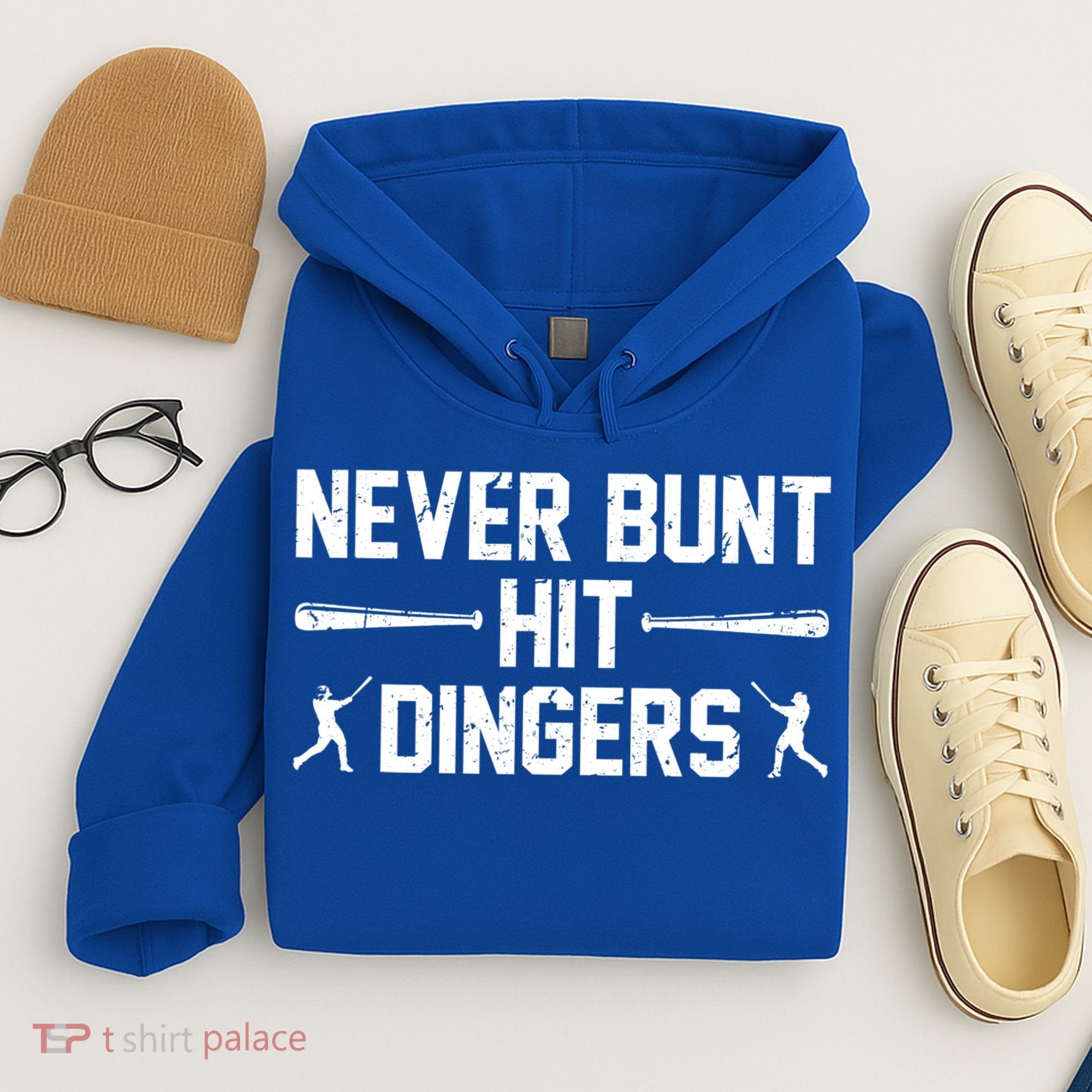 Never Bunt Hit Dingers Cool Gift Funny Baseball Cute Gift Hoodie