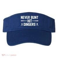 Never Bunt Hit Dingers Cool Gift Funny Baseball Cute Gift Visor thumb 0