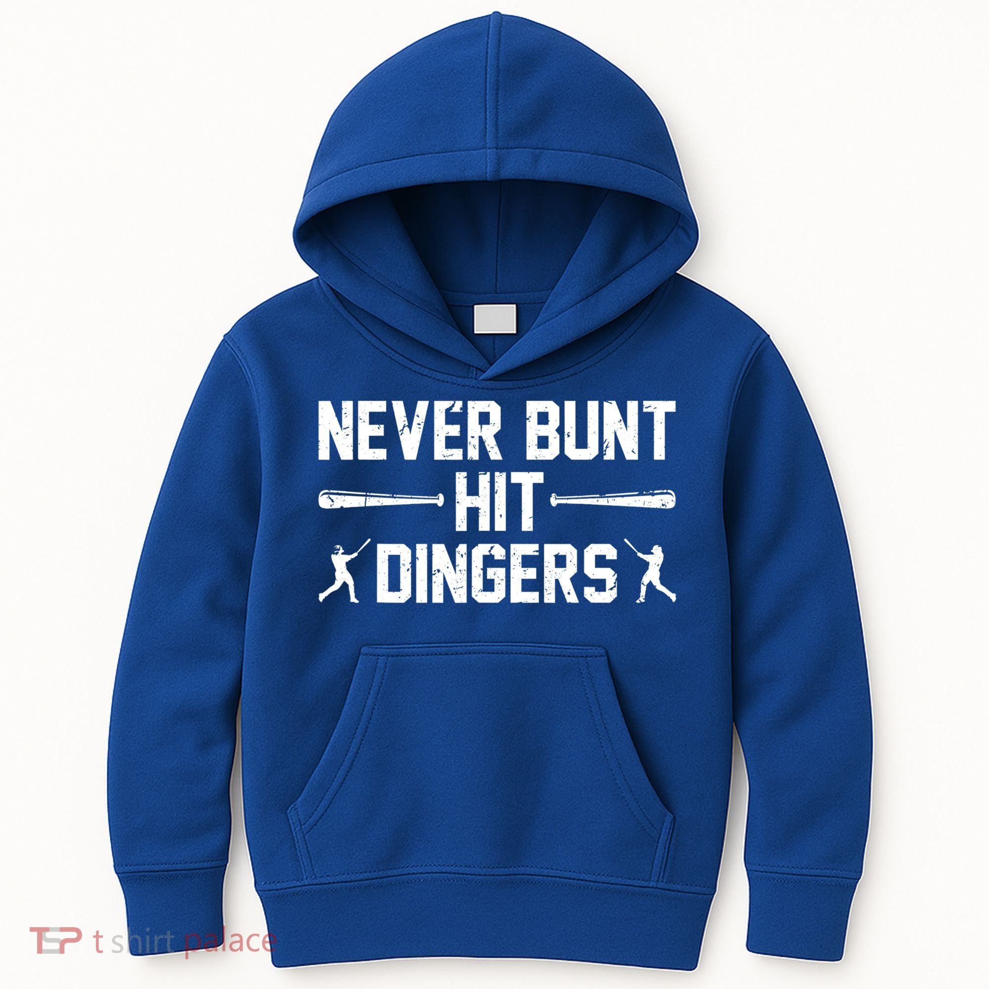 Never Bunt Hit Dingers Cool Gift Funny Baseball Cute Gift Kids Hoodie