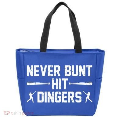 Never Bunt Hit Dingers Cool Gift Funny Baseball Cute Gift Tote Bag