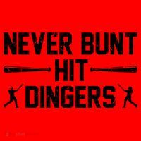 Never Bunt Hit Dingers Cool Gift Funny Baseball Cute Gift Santa Hat thumb 1