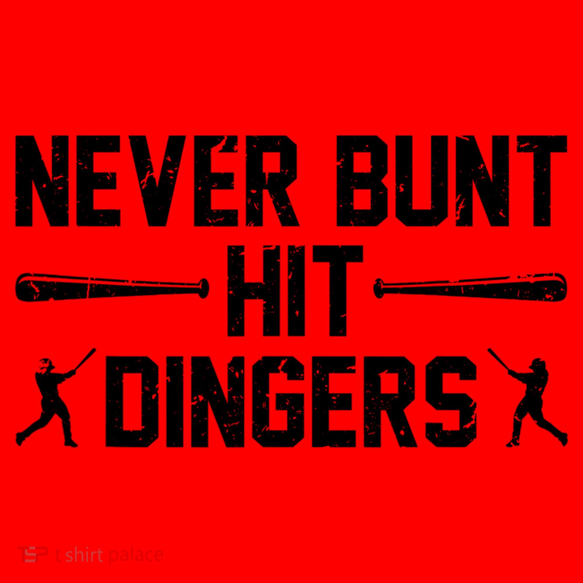 Never Bunt Hit Dingers Cool Gift Funny Baseball Cute Gift Santa Hat