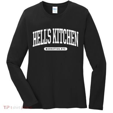 Nyc Borough HellS Kitchen Manhattan New York Women's Long Sleeve Shirt