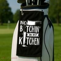 No Bitchin In My Kitchen Funny Executive Chef Golf Towel thumb 2