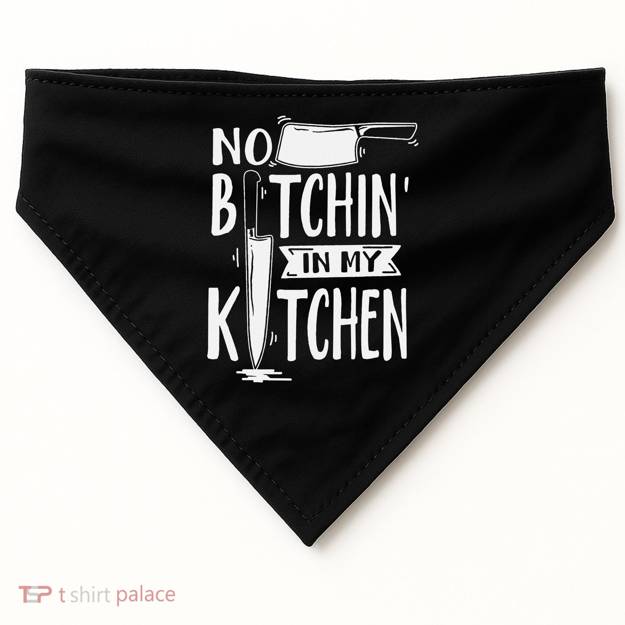 No Bitchin' In My Kitchen Funny Executive Chef USA-Made Doggie Bandana