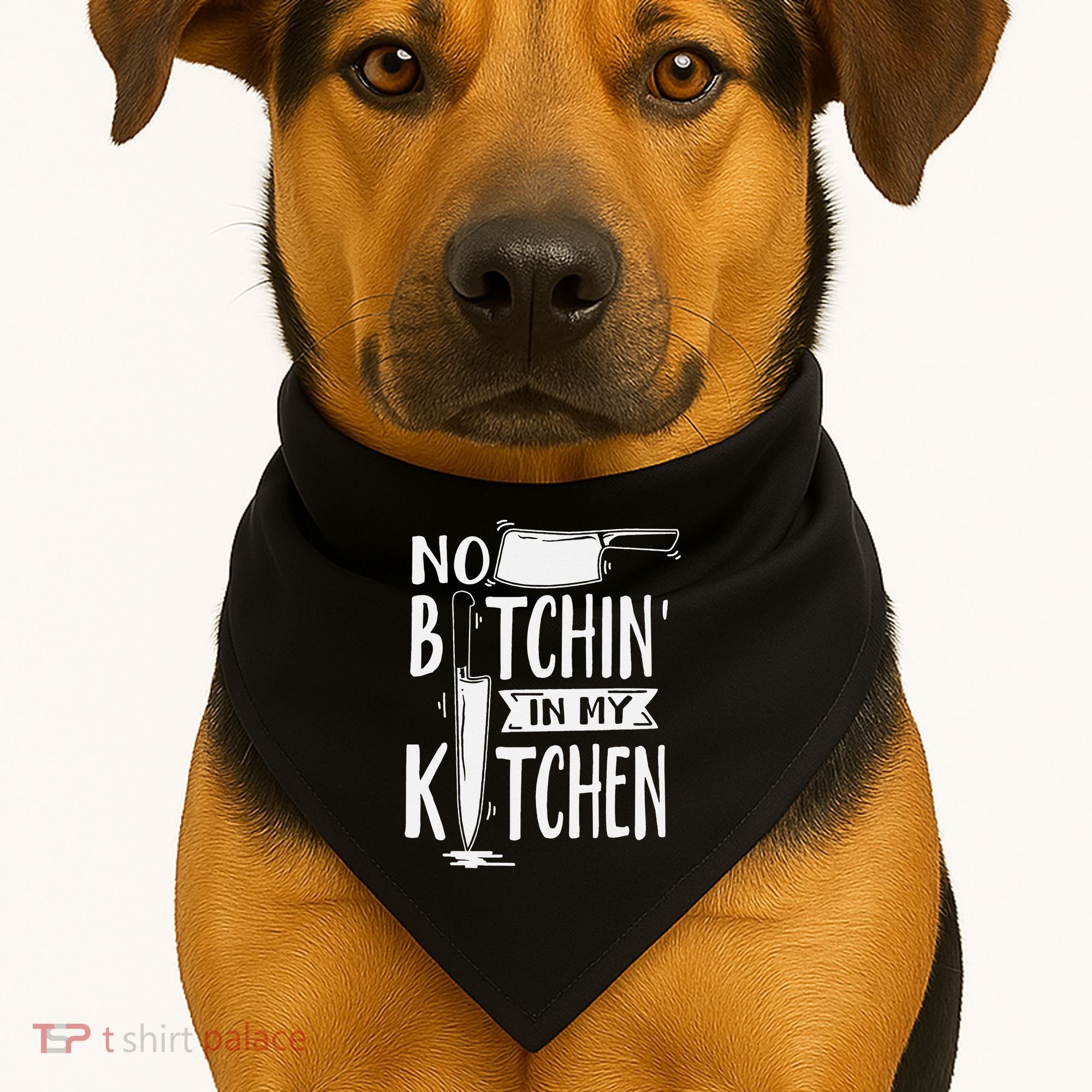 No Bitchin' In My Kitchen Funny Executive Chef USA-Made Doggie Bandana