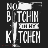 No Bitchin' In My Kitchen Funny Executive Chef Plastic Christmas Ball Ornament thumb 1