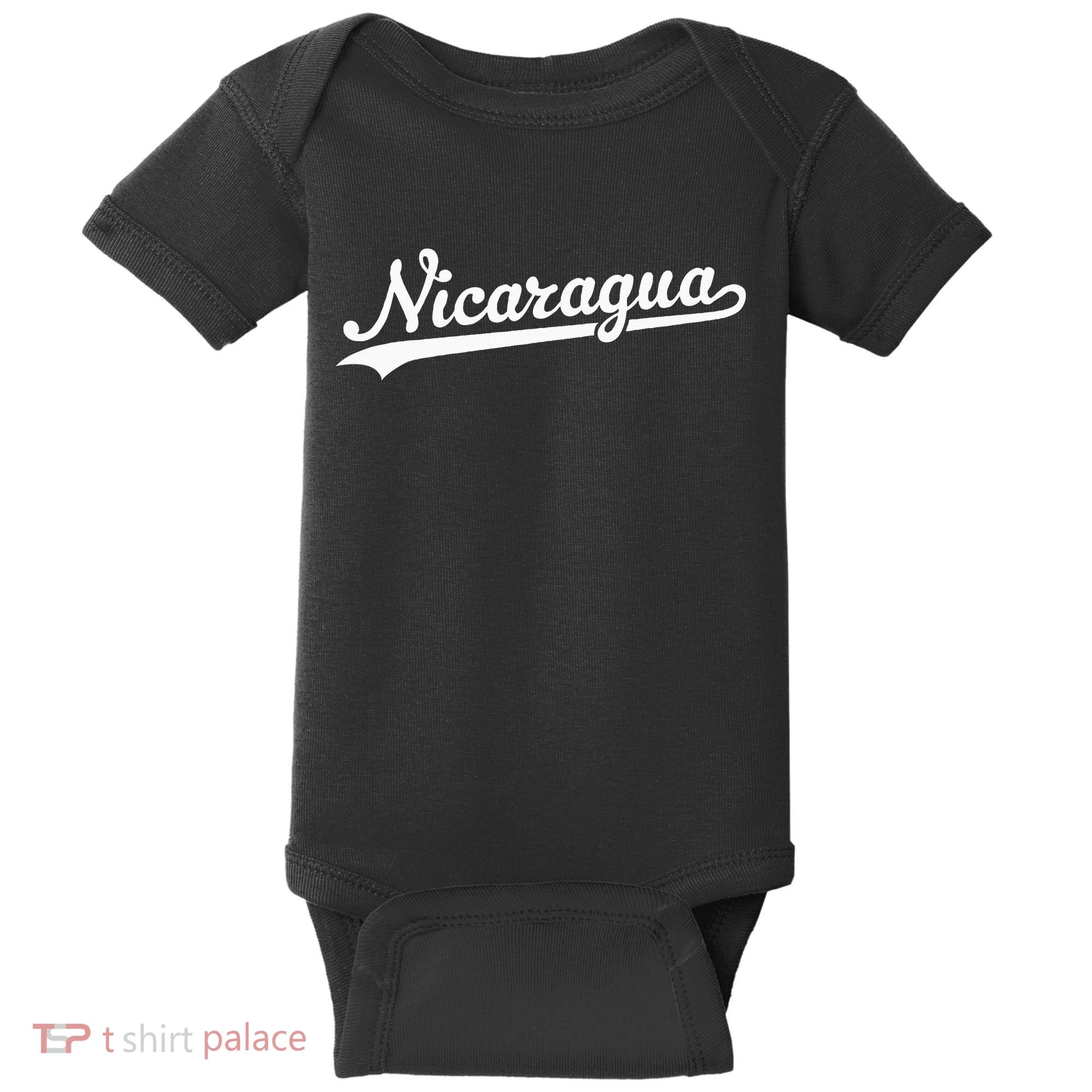 Nicaragua Baseball Jersey Script With Swoosh Baby Bodysuit