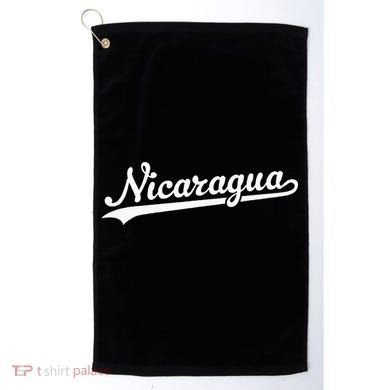 Nicaragua Baseball Jersey Script With Swoosh Golf Towel