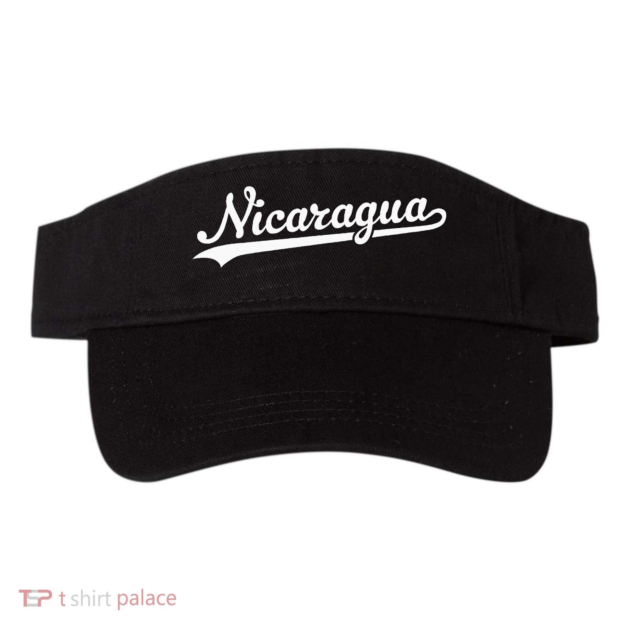 Nicaragua Baseball Jersey Script With Swoosh Visor