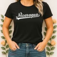 Nicaragua Baseball Jersey Script With Swoosh Women's T-Shirt thumb 2