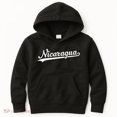 Nicaragua Baseball Jersey Script With Swoosh Kids Hoodie