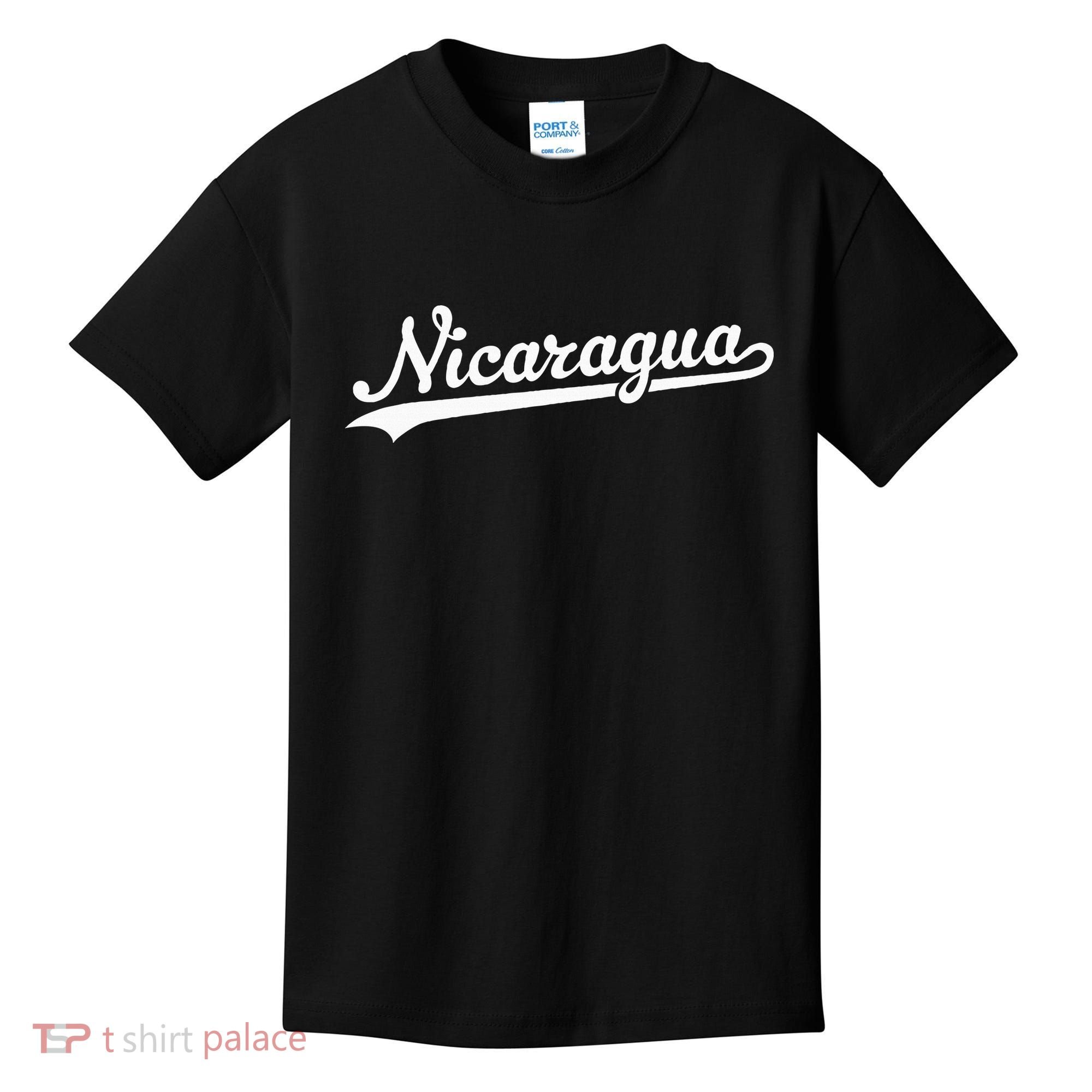 Nicaragua Baseball Jersey Script With Swoosh Kids T-Shirt