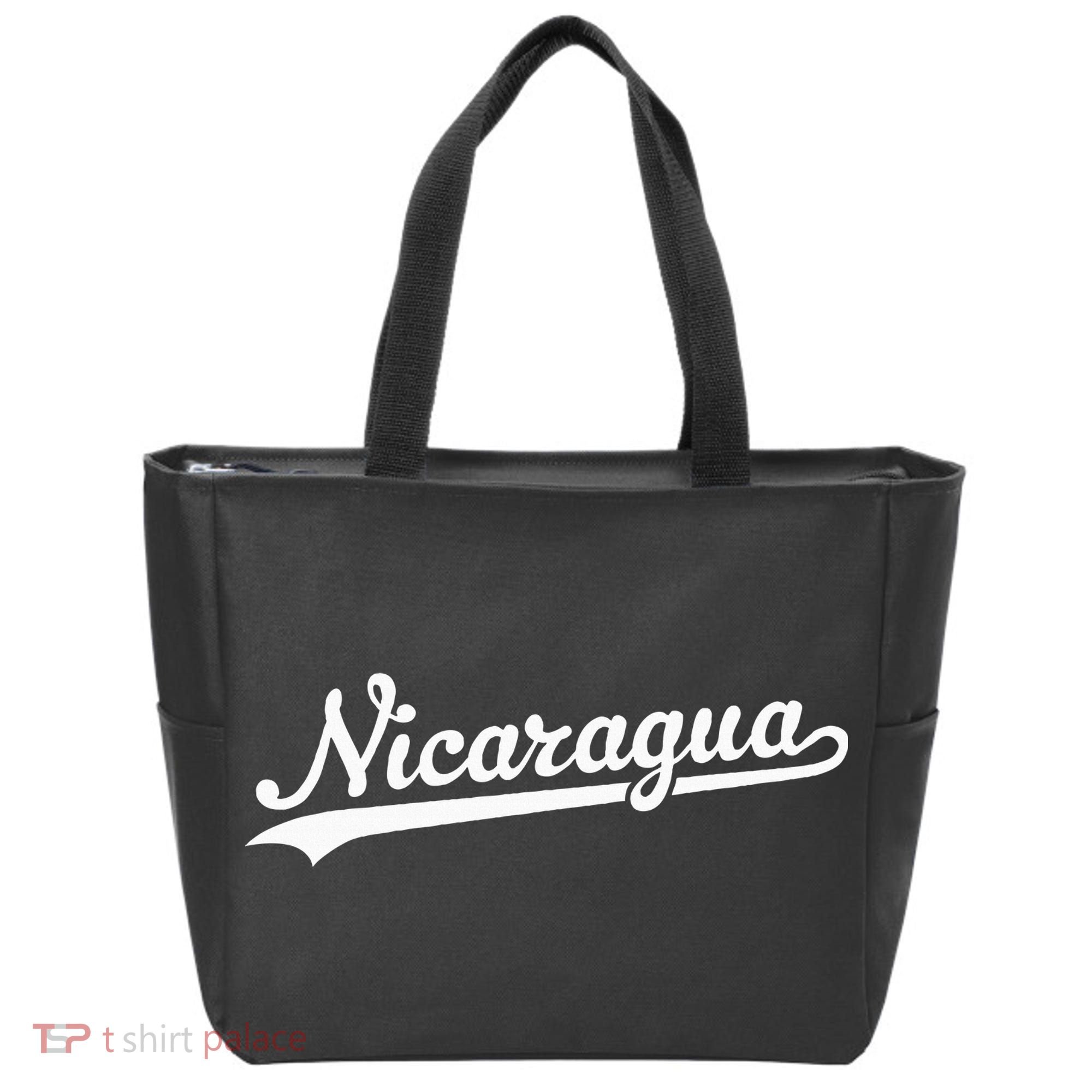 Nicaragua Baseball Jersey Script With Swoosh Tote Bag
