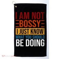 Not Bossy Just Know What I Should Be Doing Funny Sayings Golf Towel thumb 0