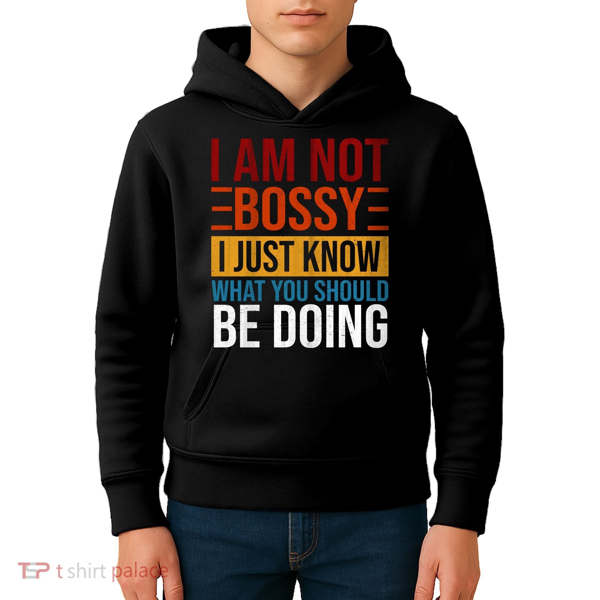 Not Bossy Just Know What I Should Be Doing Funny Sayings Kids Hoodie