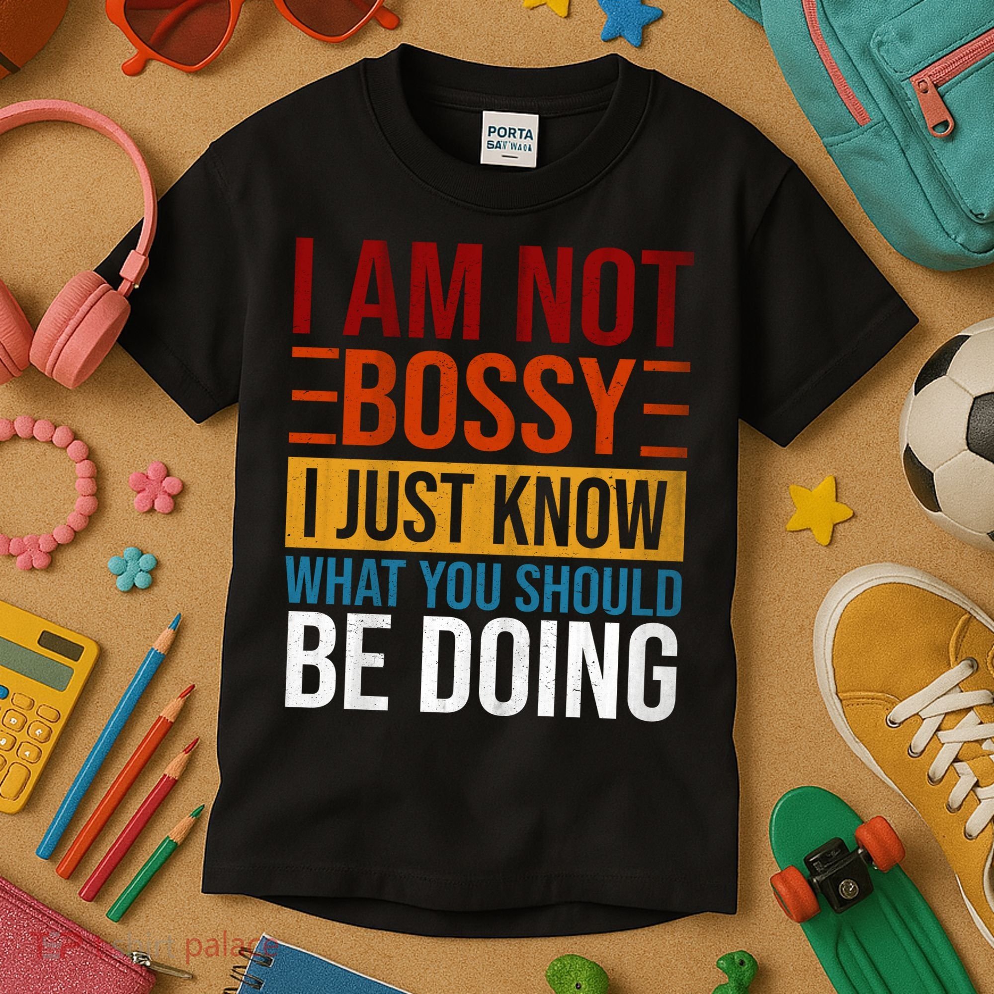Not Bossy Just Know What I Should Be Doing Funny Sayings Kids T-Shirt