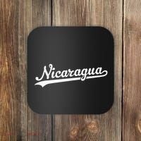 Nicaragua Baseball Jersey Script With Swoosh Coaster thumb 0