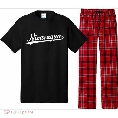 Nicaragua Baseball Jersey Script With Swoosh Pajama Set