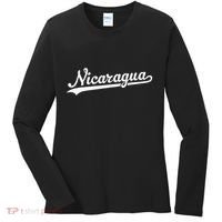 Nicaragua Baseball Jersey Script With Swoosh Women's Long Sleeve Shirt thumb 0