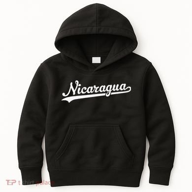 Nicaragua Baseball Jersey Script With Swoosh Kids Hoodie