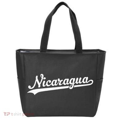 Nicaragua Baseball Jersey Script With Swoosh Tote Bag