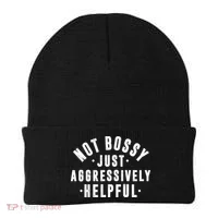 Not Bossy Just Aggressively Helpful Funny Beanie thumb 0