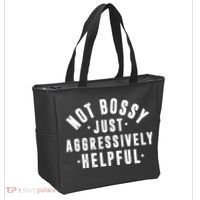 Not Bossy Just Aggressively Helpful Funny Tote Bag thumb 2