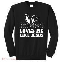 No Bunny Loves Me Like Jesus Cute Easter Sweatshirt thumb 0