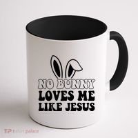 No Bunny Loves Me Like Jesus Cute Easter Coffee Mug thumb 1