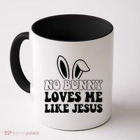 No Bunny Loves Me Like Jesus Cute Easter Coffee Mug thumb 0