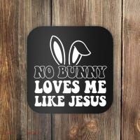 No Bunny Loves Me Like Jesus Cute Easter Coaster thumb 0