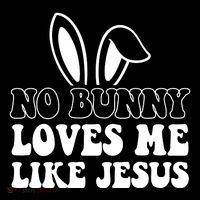 No Bunny Loves Me Like Jesus Cute Easter Women's Hoodie thumb 2