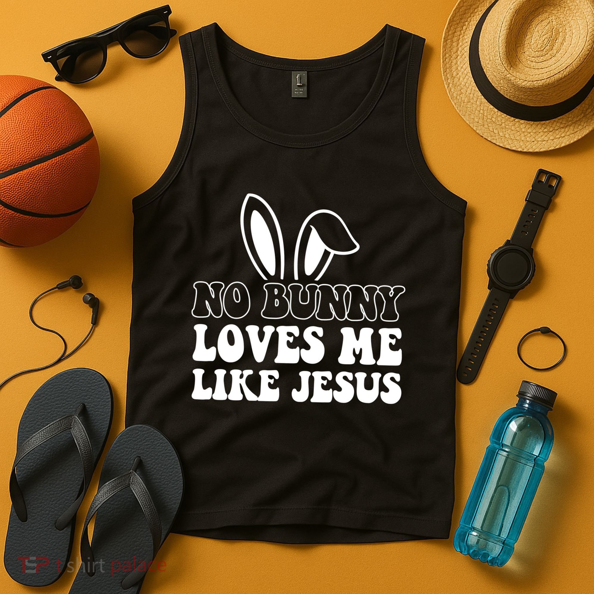 No Bunny Loves Me Like Jesus Cute Easter Tank Top