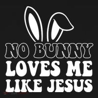 No Bunny Loves Me Like Jesus Cute Easter Kids Sweatshirt thumb 2