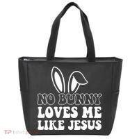 No Bunny Loves Me Like Jesus Cute Easter Tote Bag thumb 0
