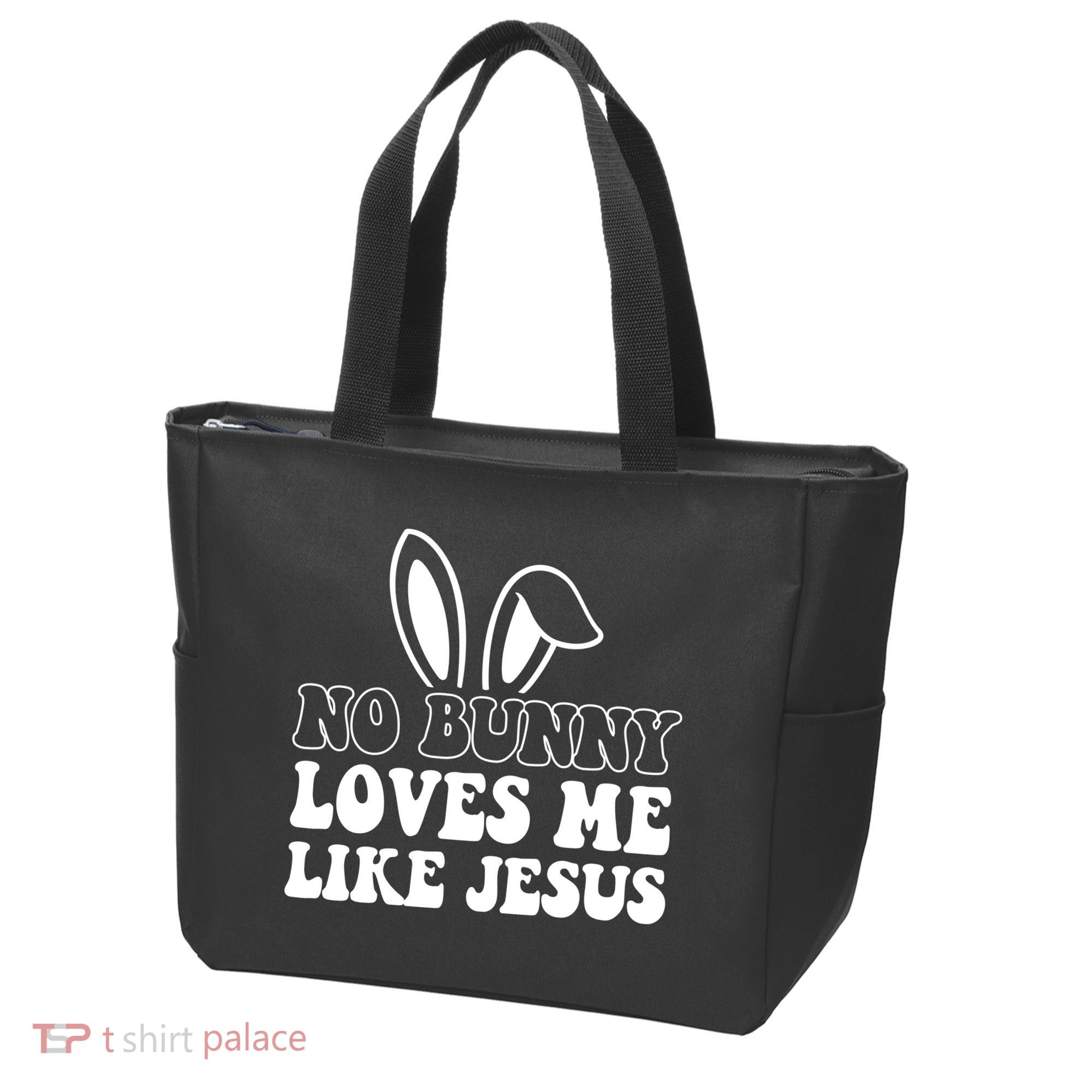 No Bunny Loves Me Like Jesus Cute Easter Tote Bag