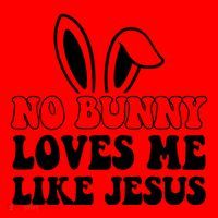 No Bunny Loves Me Like Jesus Cute Easter Santa Hat thumb 1
