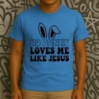 No Bunny Loves Me Like Jesus Cute Easter T-Shirt thumb 3