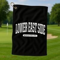 NYC Borough Lower East Side Manhattan New York Golf Towel thumb 1